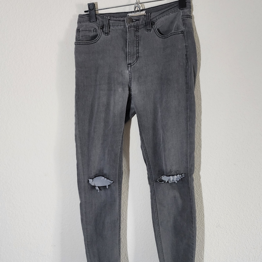 Free people distressed jeans Stretchy Skinny Ankle Denim Y2k Genx‎ Genz 26
